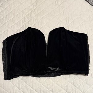 Victoria's Secret Black Velvet Corset